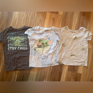 3 pack variety baby yoda shirts